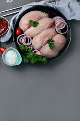 Fresh raw chicken fillet