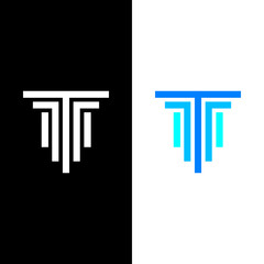 tt logo design vector icon symbol - obrazy, fototapety, plakaty