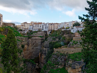 Fototapeta na wymiar houses on the cliff in the city of ronda