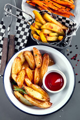 Different types of fried potato