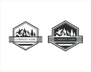 Obraz premium Badge logo template for outdoor or adventure activities,