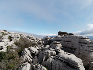 View of El Torcal de Antequera Natural Park