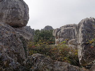 View of El Torcal de Antequera Natural Park