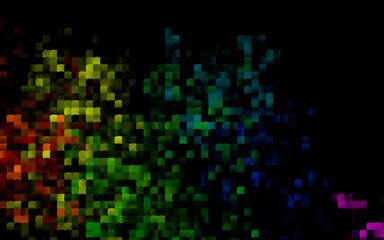 Dark Multicolor, Rainbow vector template with crystals, rectangles.