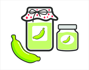 Banana jam vector art collections.