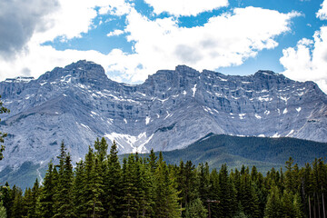 mountains and clouds