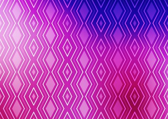 Fototapeta premium Light Pink, Blue vector background with lines, rhombuses.
