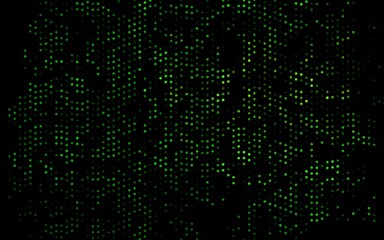 Dark Green vector background with bubbles.