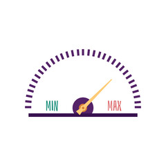 Speedometer of the racing car a flat vector isolated illustration