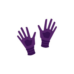 Protective industrial and domestic gloves flat vector illustration isolated.