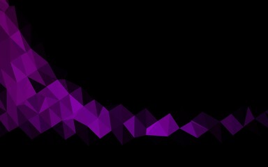 Dark Purple vector triangle mosaic texture.