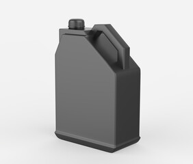 Plastic Jerrycan Oil, Cleanser, Detergent, Abstergent, Liquid Soap, Milk, Juice isolated On White Background. 3d illustration