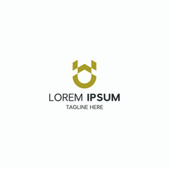 Obraz premium Letter U real estate logo icon design template