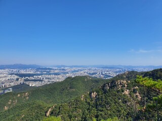Obraz premium korea seoul city view on mountain