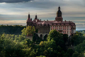 Fototapeta na wymiar Castle Książ located in Klodzko Valley, southern part of Poland 