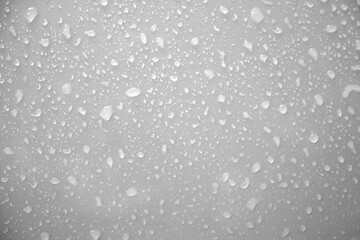 Water droplets on a white background.Cooling symbol and relaxation.