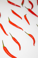 Obraz premium hot red chili, on white background