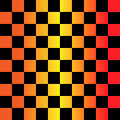 Black and colorful gradient squares seamless pattern. Vector illustration