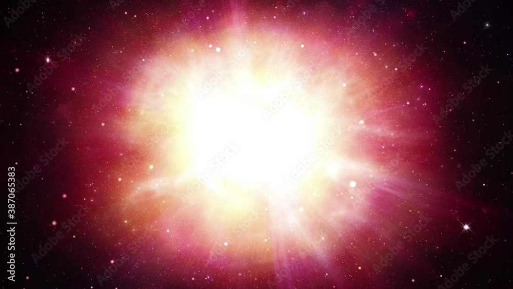 Canvas Prints star super giant nebula red space space power electric light loop animation. fly through in galaxy m