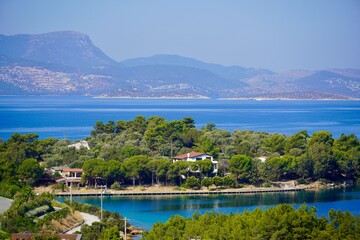 Fototapeta premium Paradise Island, Sand Beach Crystal Clear Turquoise Waters