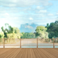 Balcony And Terrace Of Blur Nature Background