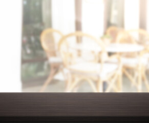Table Top And Blur Dining Room Of   Background
