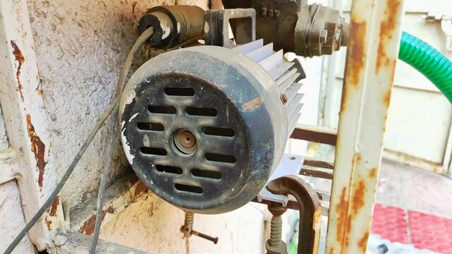 Closeup clip of a motor engine running