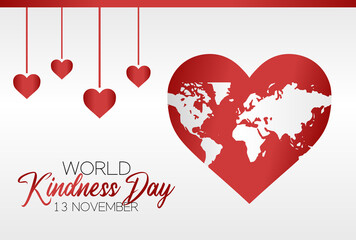 vector graphic of world kindness day good for world kindness day celebration. flat design. flyer design.flat illustration.