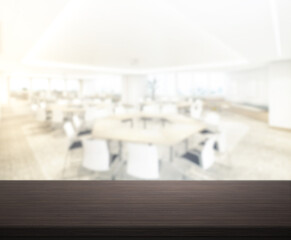 Table Top And Blur Office Of Background