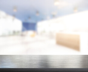Table Top And Blur Office Of Background
