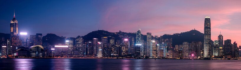 Obraz premium Cityscape at Victoria Harbour in Hong Kong