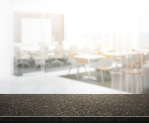 Table Top And Blur Office Of Background