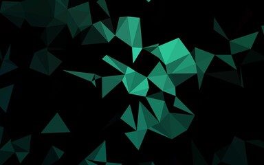 Light Green vector triangle mosaic texture.