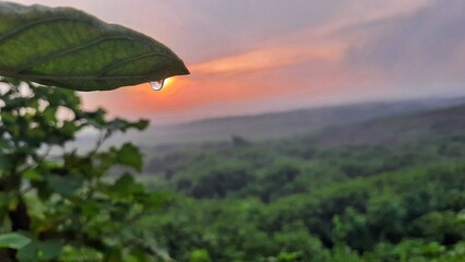 sunrise in the mountains
