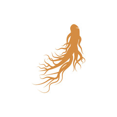 Ginseng vector icon illustration design template