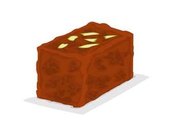 Barfi indian Sweet Dish Food Vector