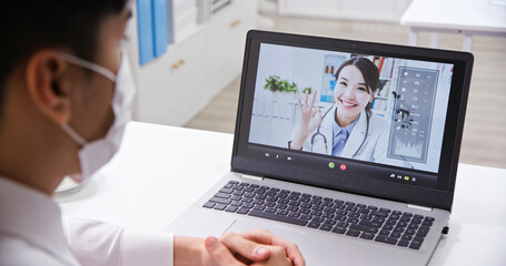 Telemedicine concept with laptop