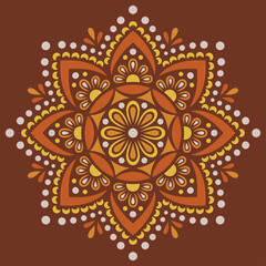 Mandala pattern color Stencil doodles sketch good mood - 387068752