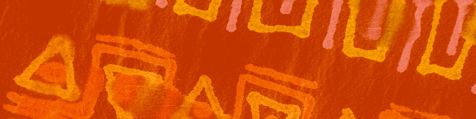 Autumn Aquarelle Geometry. Vintage Tribal 