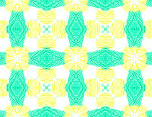 Watercolor Arabic Tile Pattern. 