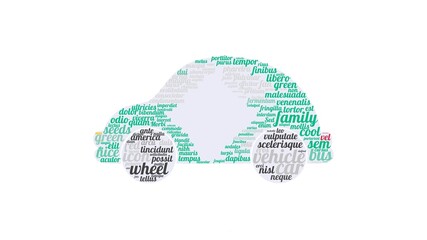 car symbol wordart with white background 