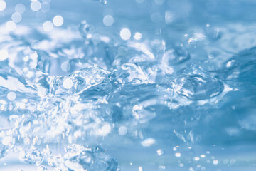 水の泡と水面、水中の素材。健康や医療、環境やライフスタイル、飲料のイメージ。