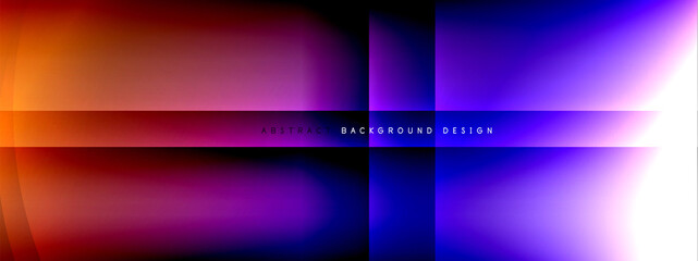 Fototapeta premium Vector abstract background - circle and cross on fluid gradient with shadows and light effects. Techno or business shiny design templates for text