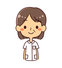 ナース　看護師　ミドル女性　イラスト