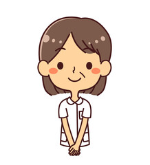 ナース　看護師　ミドル女性　イラスト