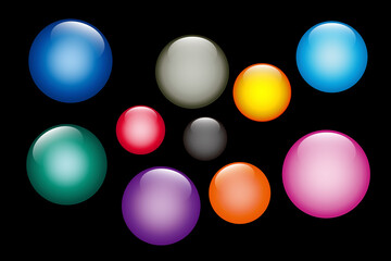 カラフルな球体
