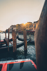 Sonnenuntergang auf dem Canal Grande in Venedig