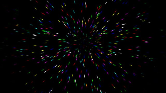 Magic colour particles motion graphics with night background