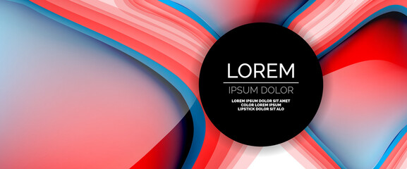 Circles and bubbles abstract background. Fluid liquid round shapes for web banner, app or poster