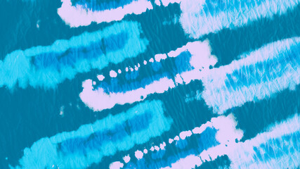 Fototapeta na wymiar Sea Tie Dye Texture. Water Color Blots. Vintage 